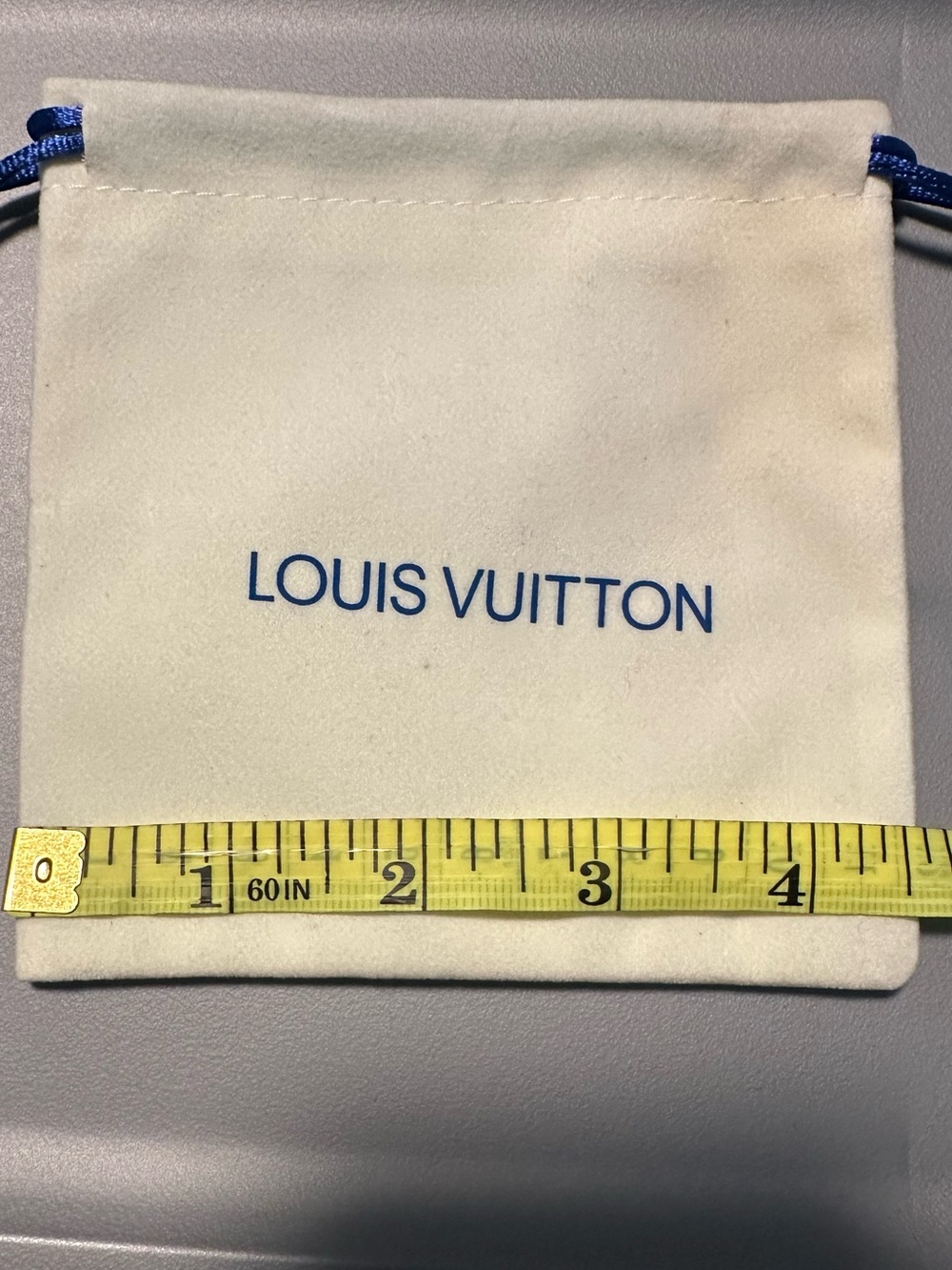 Louis Vuitton drawstring jewelry pouch case small gift dust bag